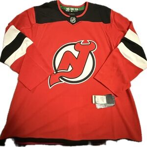 adidas New Jersey Devils Primegreen Authentic Home Men's Jersey (54/X-Large) Red